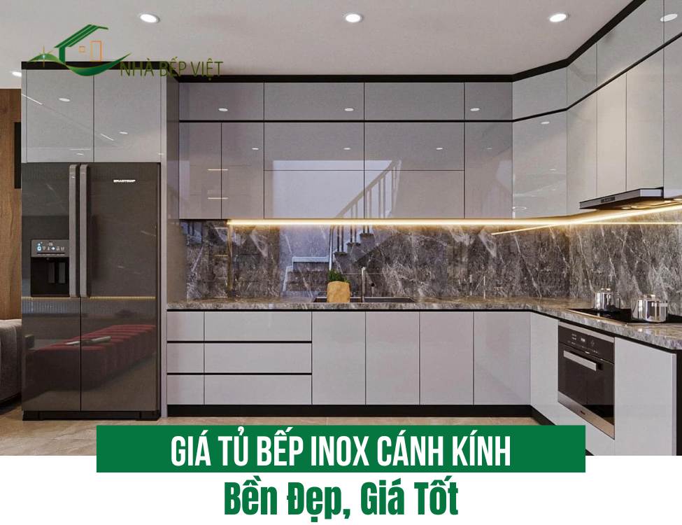Giá Tủ Bếp Inox Cánh Kính