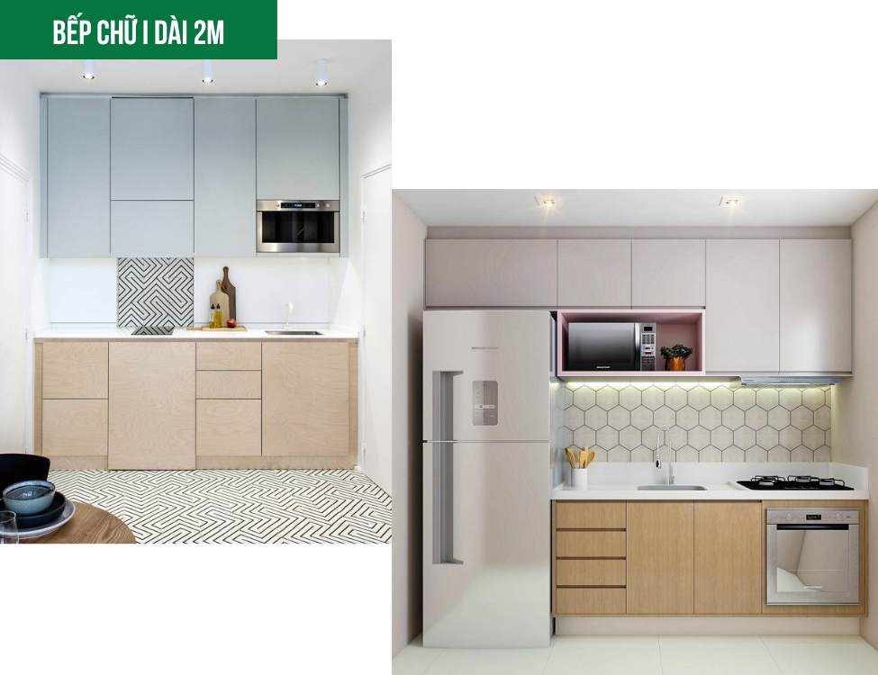 Bếp chữ i dài 2m