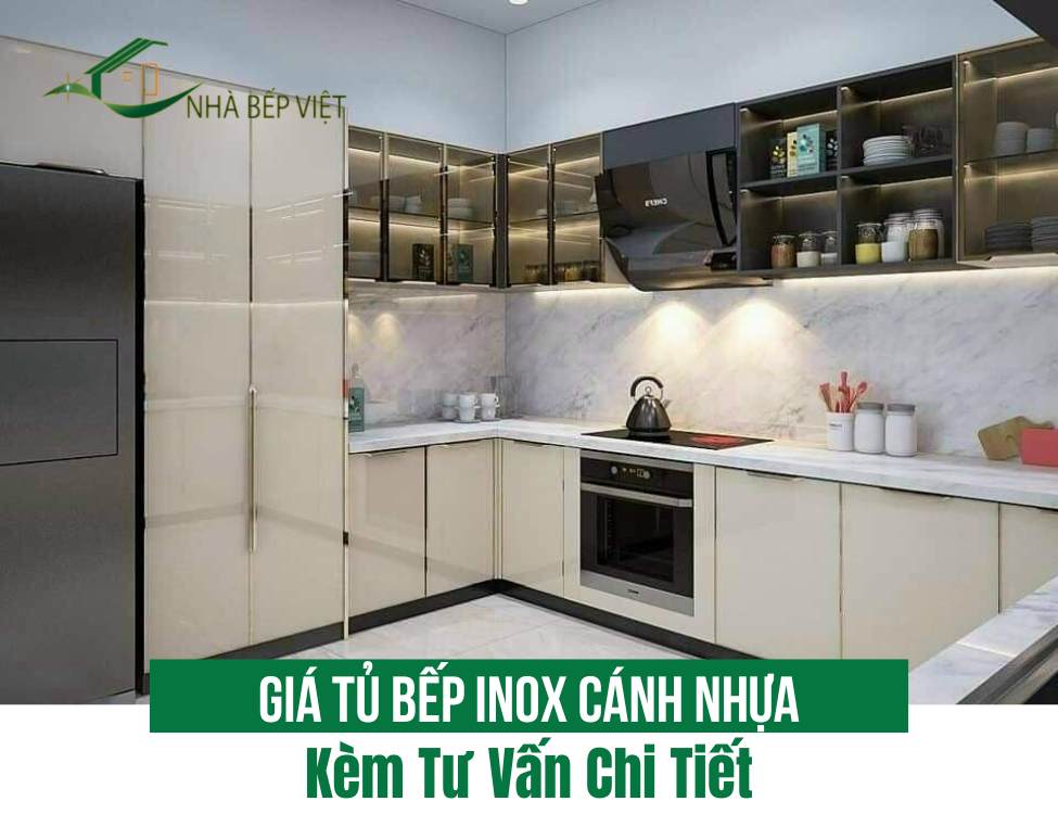 giá tủ bếp inox cánh nhựa