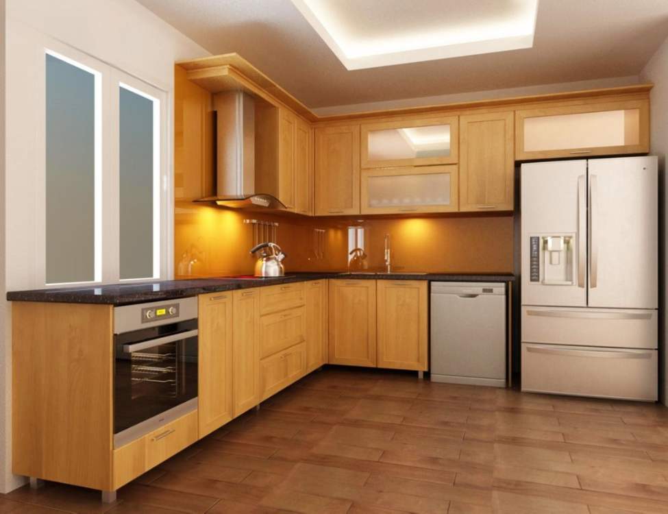 tủ bếp gỗ căm xe