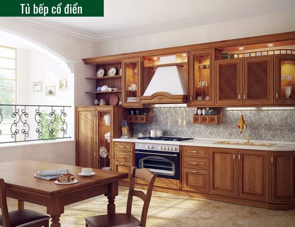 Chọn tủ bếp cổ điển nếu: