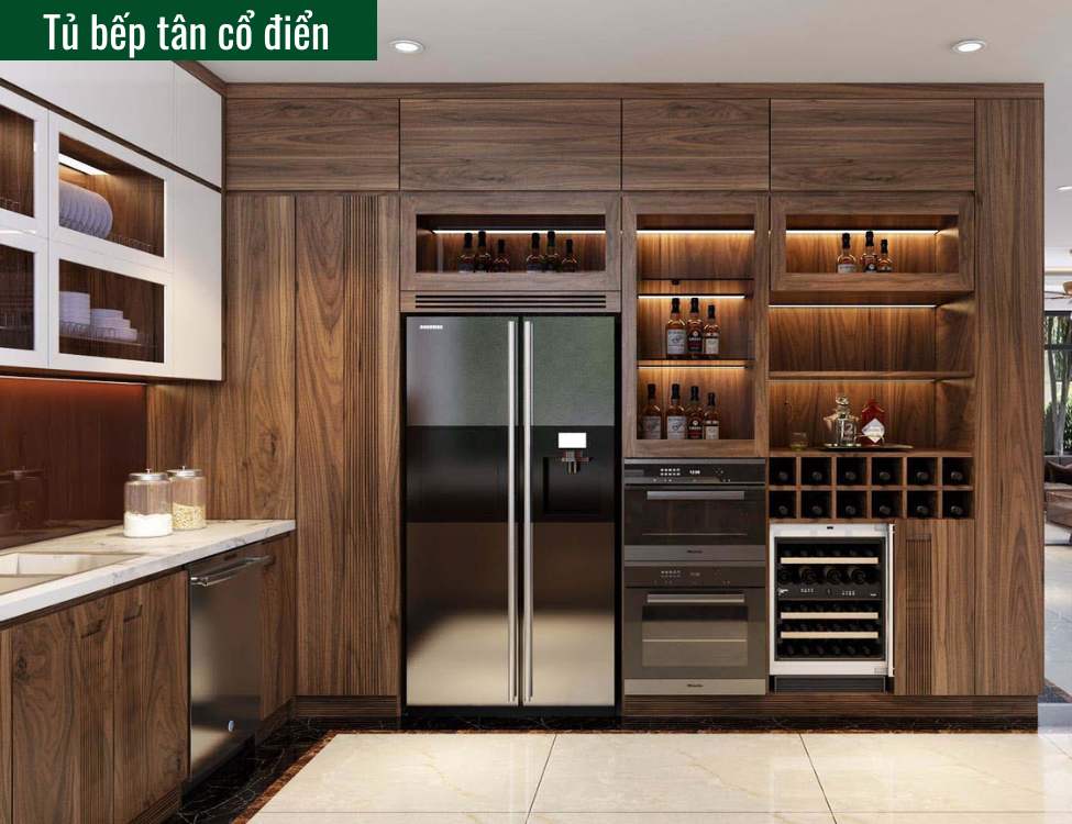 tủ bếp tân cổ điển