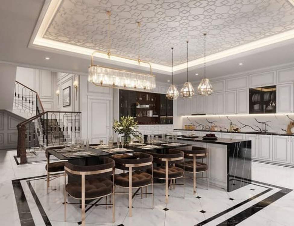 Đặc trưng phong cách tủ bếp tân cổ điển