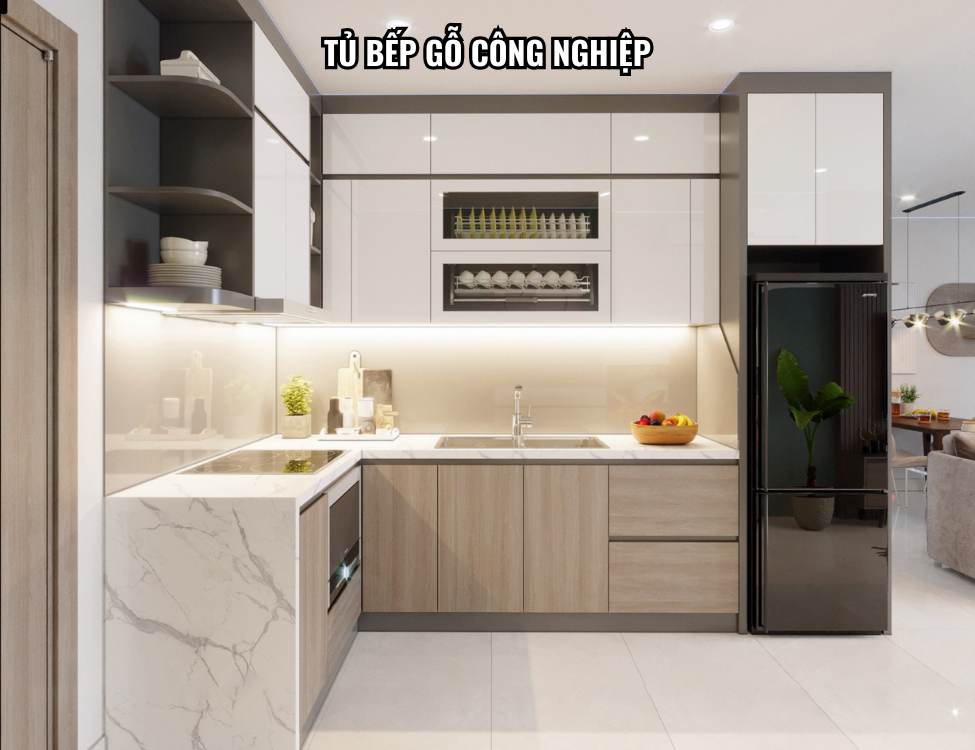 Tủ Bếp Gỗ Công Nghiệp (MDF, HDF)