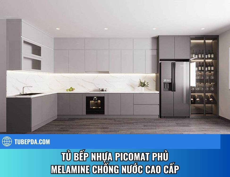 Tủ bếp Picomat phủ Melamine là gì