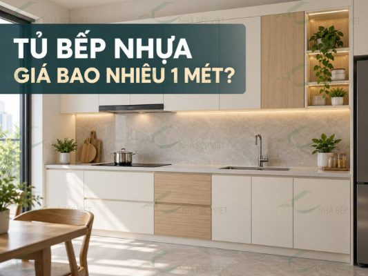 tủ bếp nhựa giá bao nhiêu 1 mét