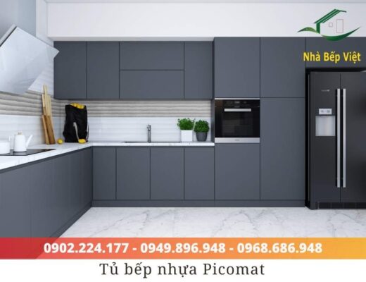 chất liệu tủ bếp nhựa