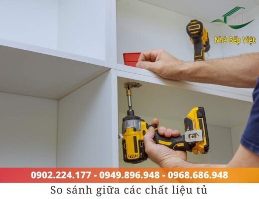 chất liệu tủ bếp nhựa