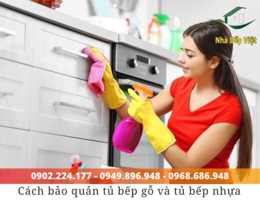 nên làm tủ bếp bằng gỗ hay nhựa