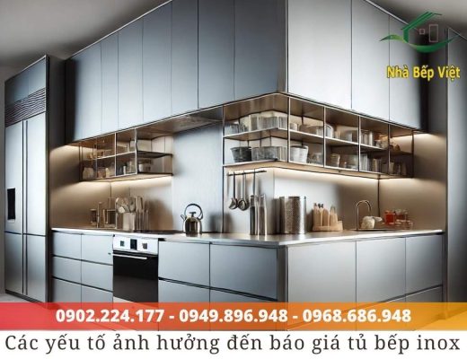 Báo giá dự toán chi phí làm tủ bếp inox