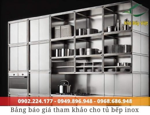 Báo giá dự toán chi phí làm tủ bếp inox