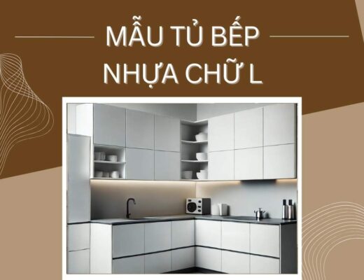 mẫu tủ bếp nhựa chữ l