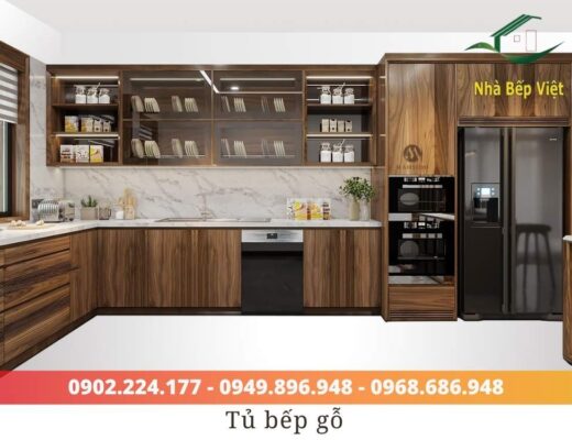 so sánh giá tủ bếp nhựa và gỗ