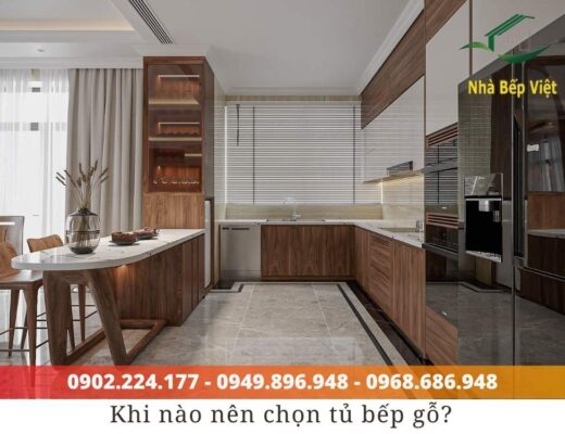 so sánh giá tủ bếp nhựa và gỗ