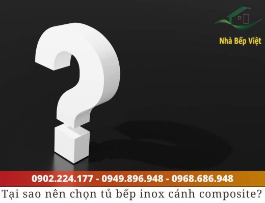 tủ bếp inox cánh composite