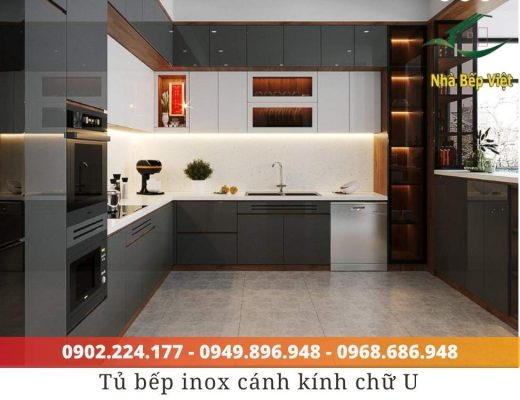 tủ bếp inox cánh kính là gì