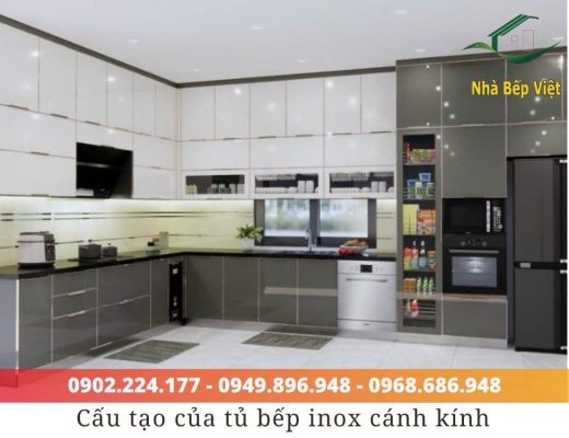 tủ bếp inox cánh kính là gì