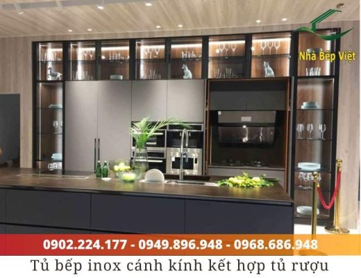 tủ bếp inox cánh kính là gì