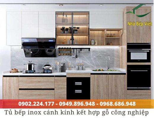 tủ bếp inox cánh kính là gì