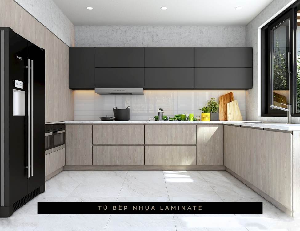 Tủ bếp nhựa Laminate