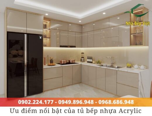 tủ bếp nhựa acrylic có bền không