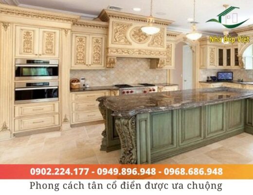 tủ bếp nhựa tân cổ điển