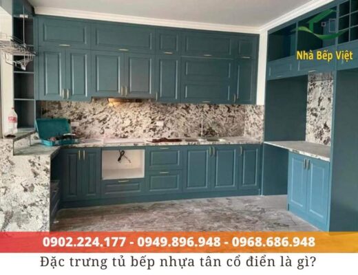 tủ bếp nhựa tân cổ điển