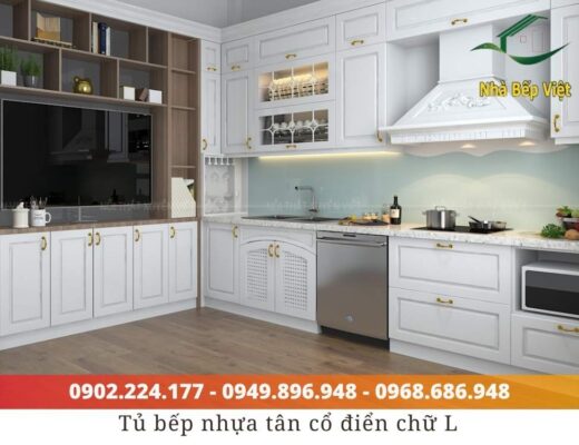 tủ bếp nhựa tân cổ điển