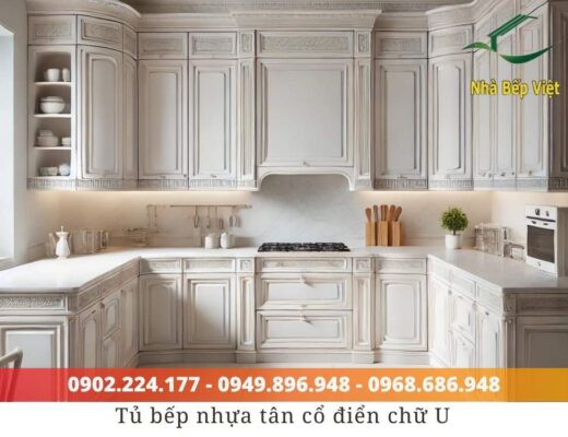 tủ bếp nhựa tân cổ điển