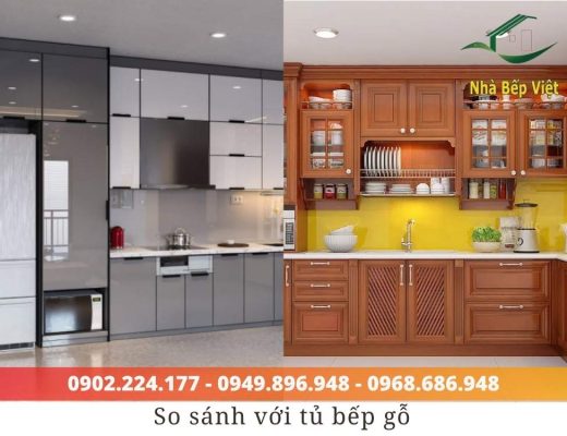 Ưu nhược điểm của tủ bếp inox cánh kính