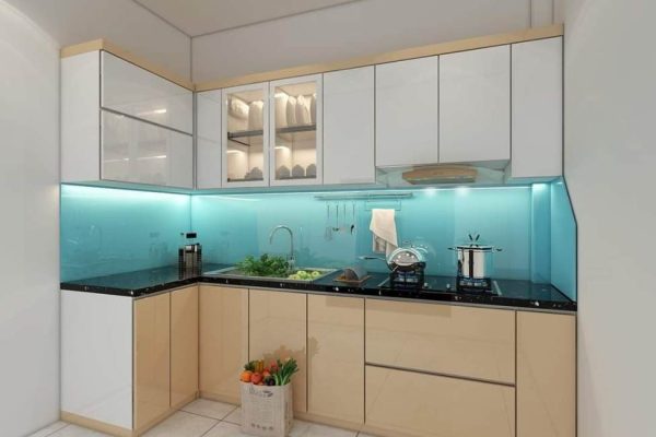 Tổng hợp mẫu tủ bếp nhựa Picomat cánh phủ Acrylic bóng gương đẹp nhất