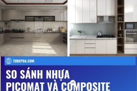 So sánh nhựa picomat và composite: Nên chọn tủ bếp nhựa nào ?