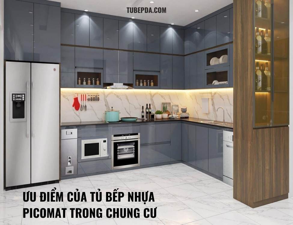 Ưu điểm của tủ bếp nhựa Picomat trong chung cư