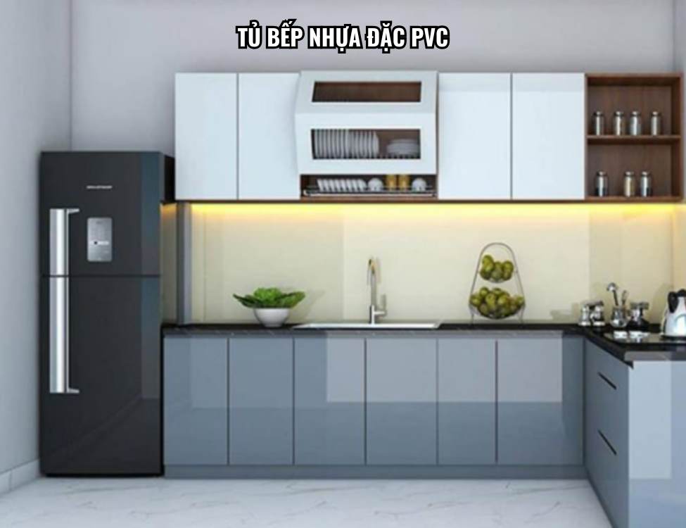 Tủ bếp nhựa đặc PVC