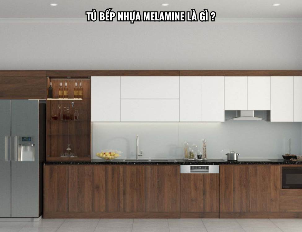 Tủ bếp nhựa Melamine là gì ?