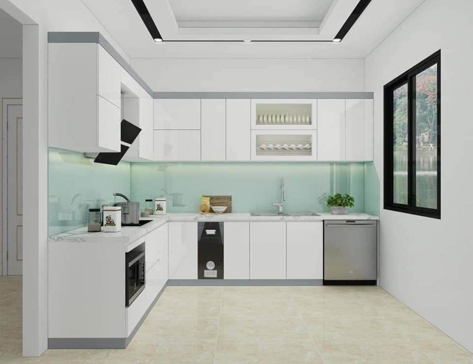 Một số mẫu tủ bếp nhựa Melamine đẹp