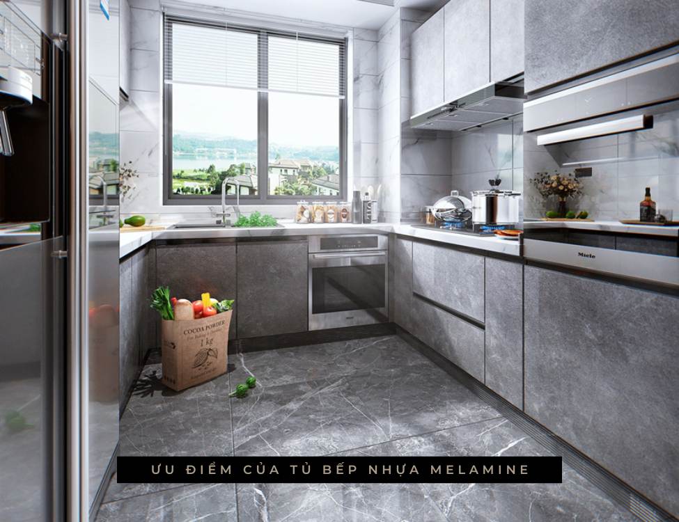 Ưu điểm của tủ bếp nhựa Melamine