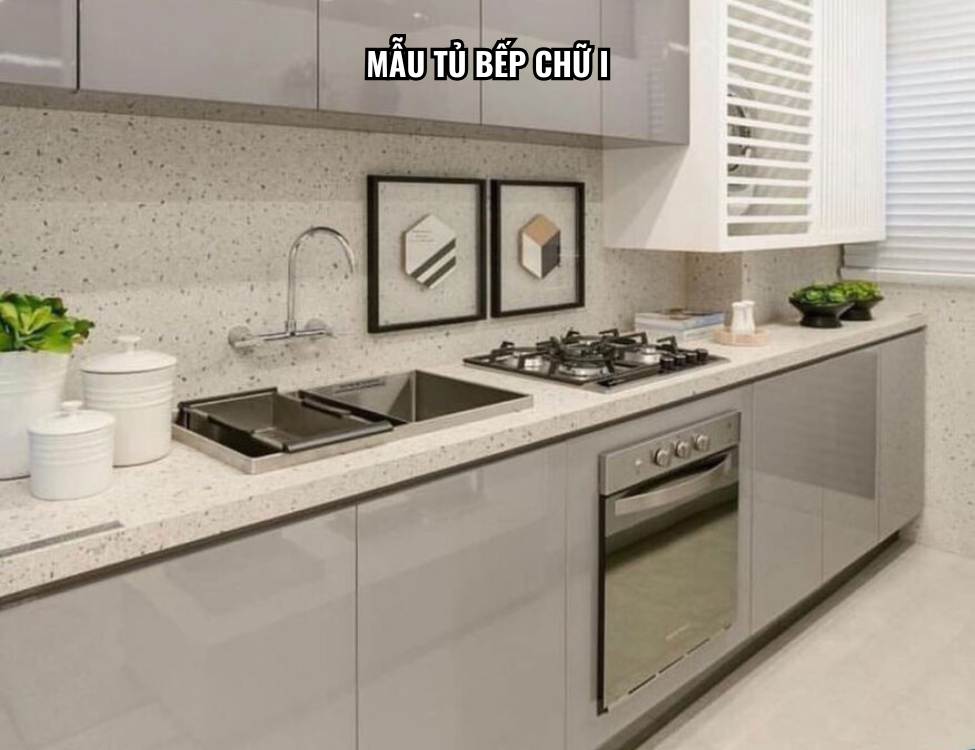 Mẫu tủ bếp chữ I