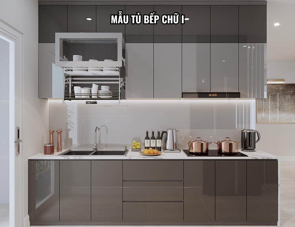 Mẫu tủ bếp chữ I