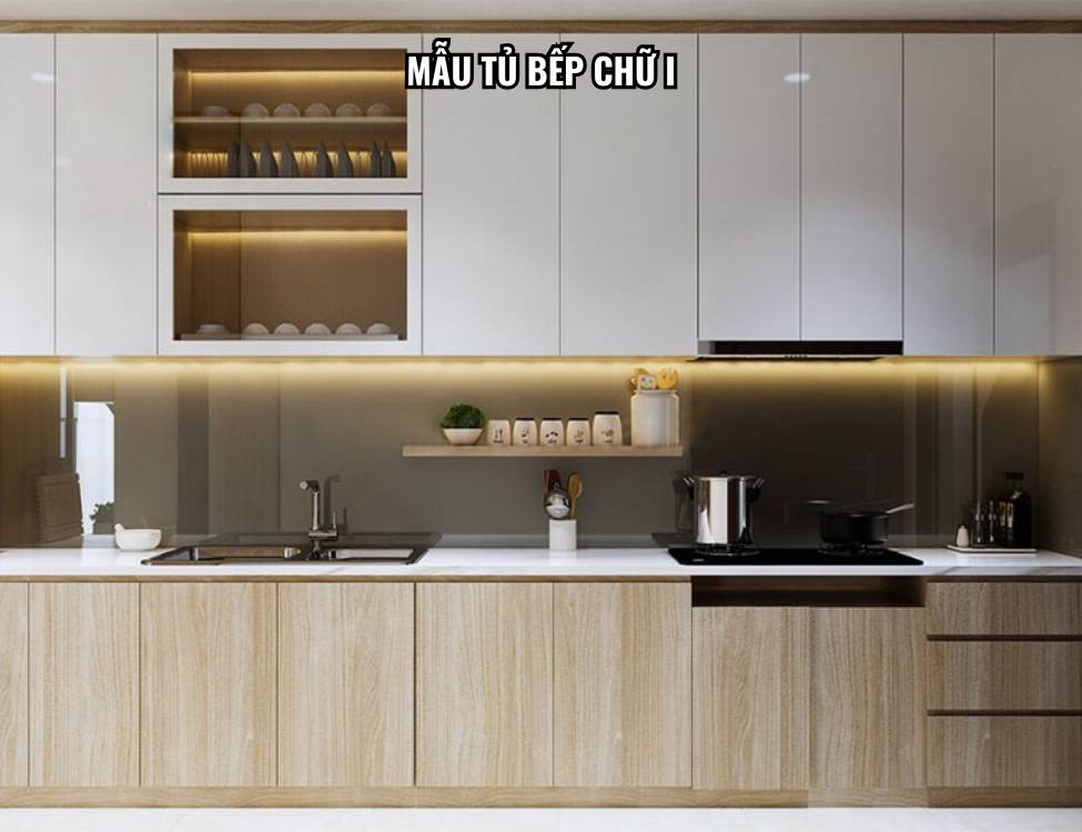 Mẫu tủ bếp chữ I