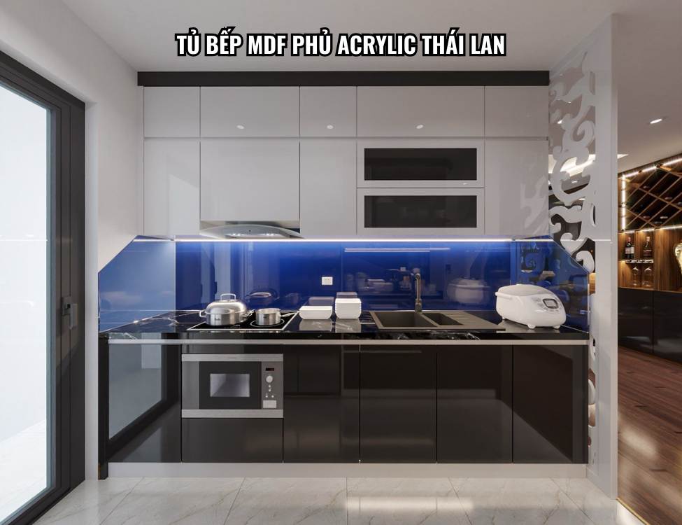 Tủ bếp MDF phủ Acrylic Thái Lan