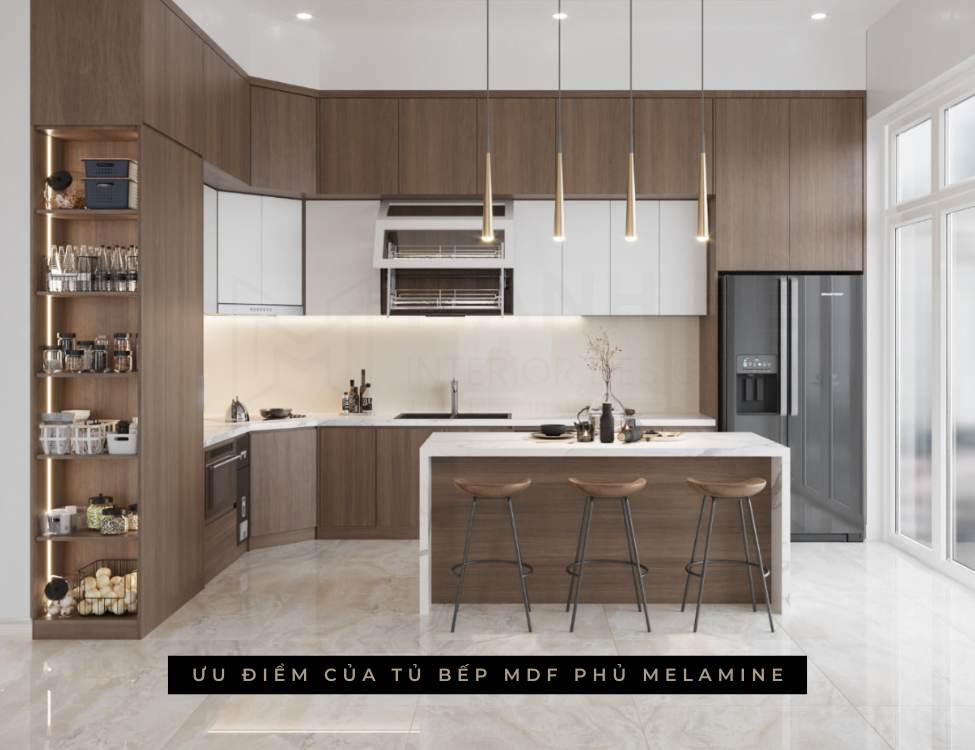 Ưu điểm của tủ bếp MDF phủ Melamine