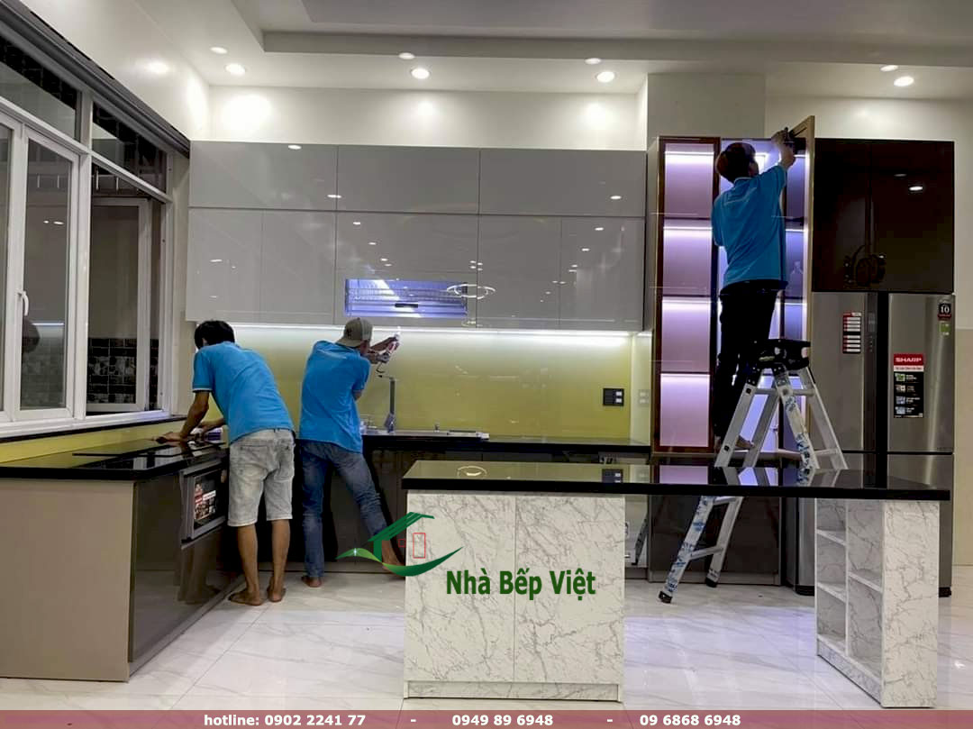 Tủ bếp Acrylic hiện đại