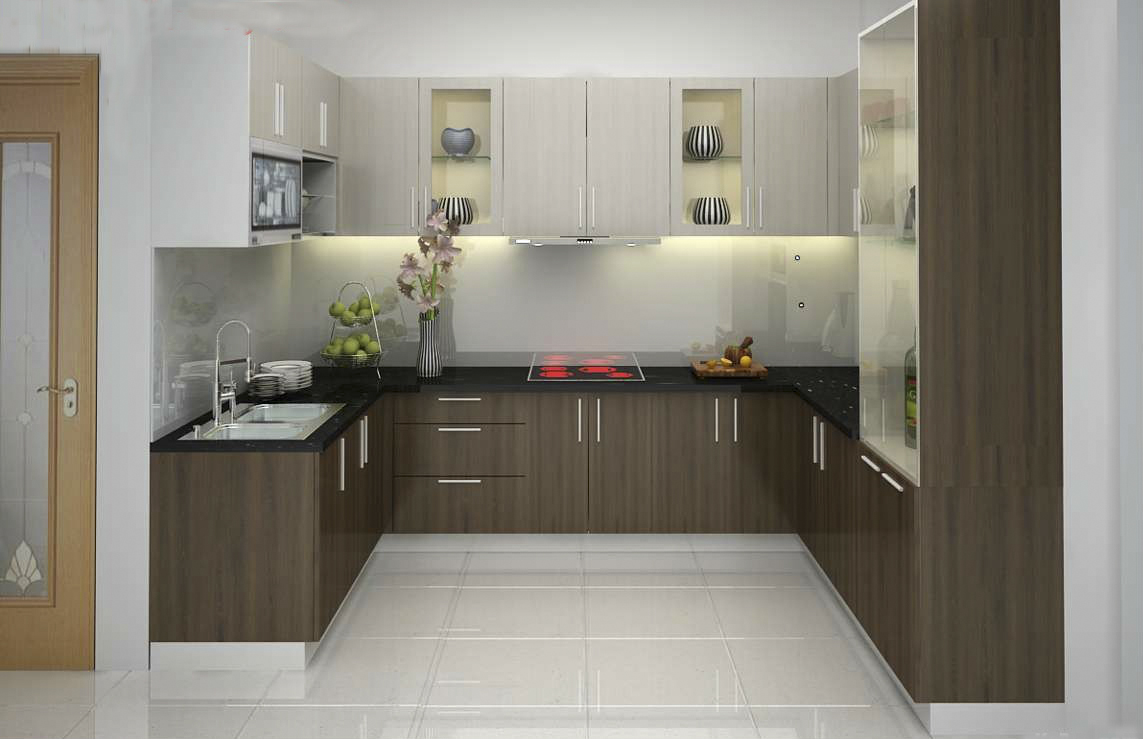 tủ bếp gỗ công nghiệp