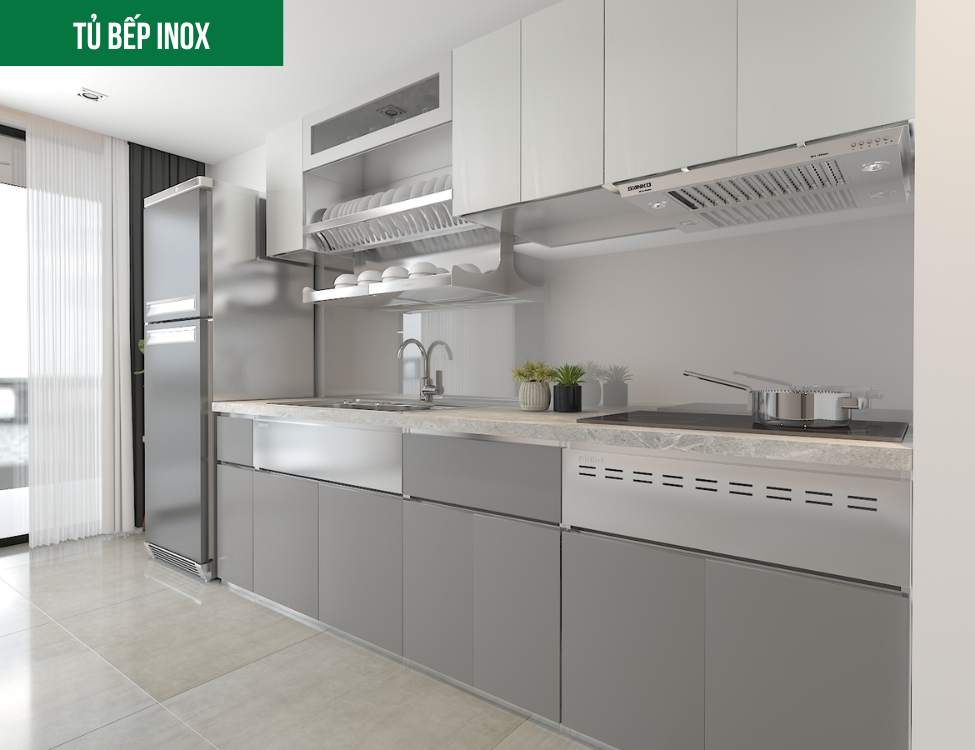 Tủ bếp inox: Đặc điểm, ưu và nhược điểm