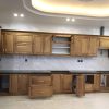 Tủ Bếp Gỗ Gõ Đỏ Nam Phi Chữ I Hiện Đại GB03