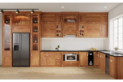 báo giá tủ bếp gỗ gõ đỏ Lào