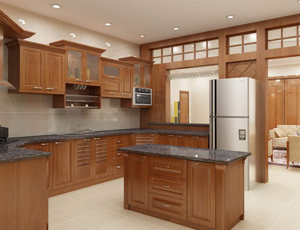 Cách nhận biết gỗ gõ đỏ thật khi đóng tủ bếp