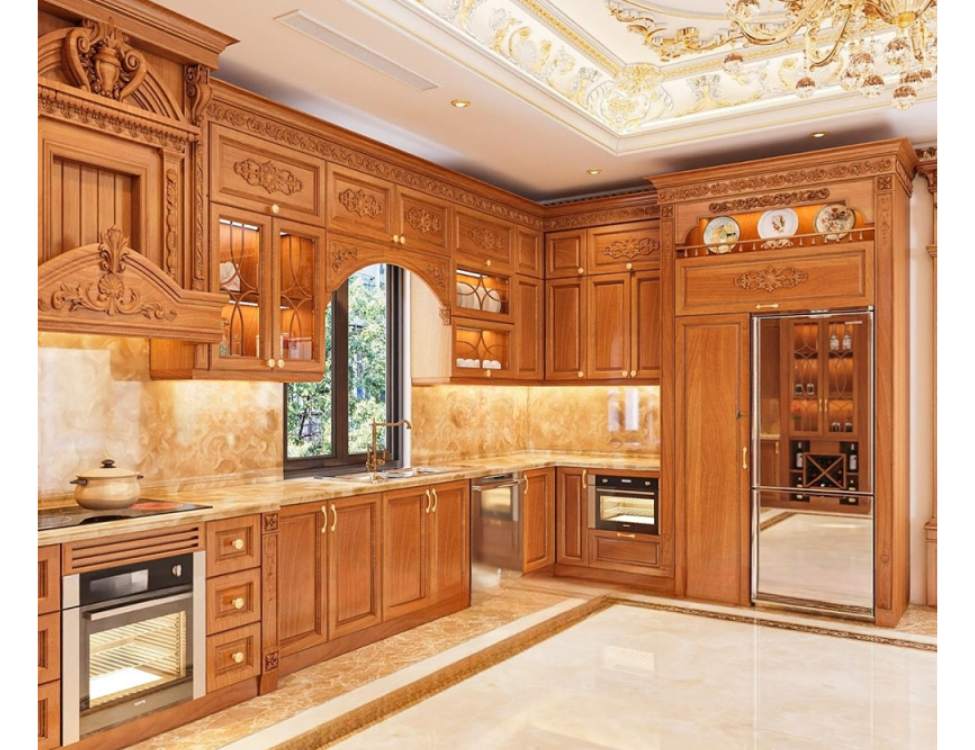 Ưu điểm của tủ bếp gỗ gõ đỏ