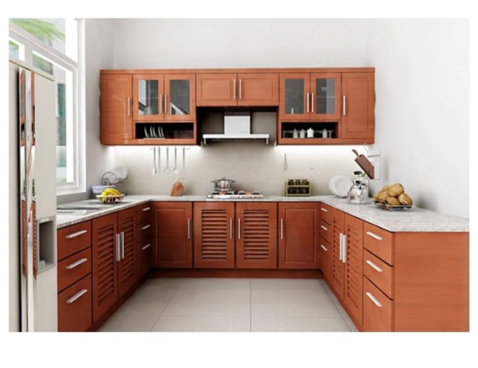 tủ bếp gỗ căm xe